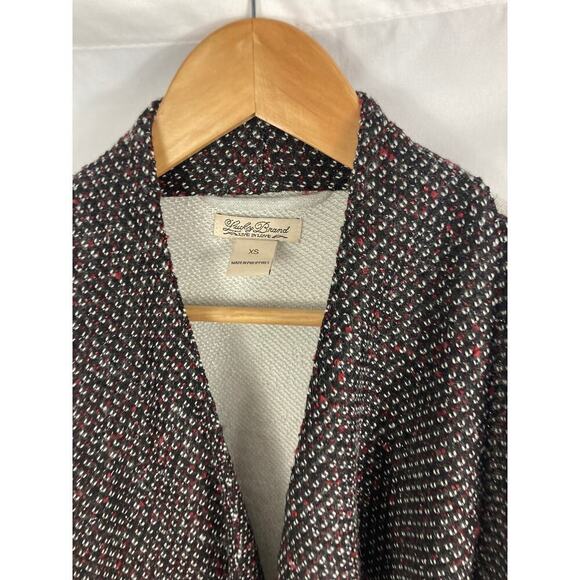 LUCKY BRAND lotus shawl open cardigan sweater XS - Picture 4 of 8